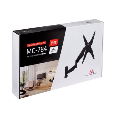 4. Maclean MC-784 TV-Wandhalterung (Schwenk-, Wand- und Neigefunktion; 32" - 55"; max. 20 kg)