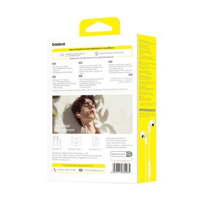 9. Baseus Encok CZ19 USB-C In-Ear-Kopfhörer mit Kabel - Weiß