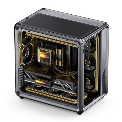 32. Jonsbo X400 PC-Gehäuse, Midi-Tower, ATX, gehärtetes Glas – grau