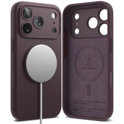 2. Ringke Silikon-MagSafe-Hülle für iPhone 18 Pro – Dunkelkirsche