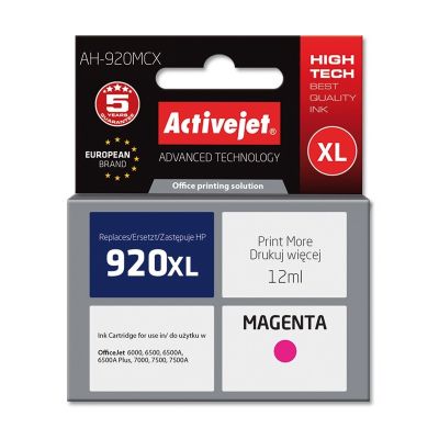 Activejet AH-920MCX Tinte (ersetzt HP 920XL CD973AE; Premium; 12 ml; rot)