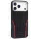 2. Audi R8 Echtleder MagSafe Hülle für iPhone 17 Pro - Schwarz und Rot