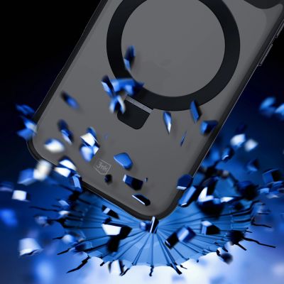 3. 3mk Smoke Case Mag&Stand für iPhone 17 Pro Max – Schwarz