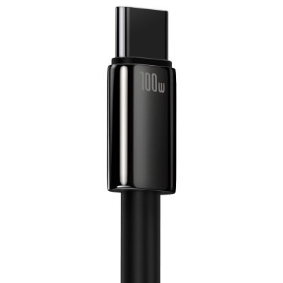 7. Baseus Wolfram Gold USB-A auf USB-C Kabel 480Mb/s 100W 1m Schwarz (CAWJ000001)