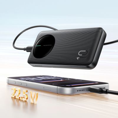 16. Joyroom JR-PBF12 Pro Powerbank 22,5 W 10000 mAh mit Digitalanzeige, 2x USB-A, 1x USB-C – Schwarz