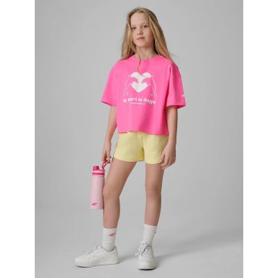 4. Lockeres T-Shirt mit Mädchenmuster 4F 4FJRSS26TTSHF3908-54N