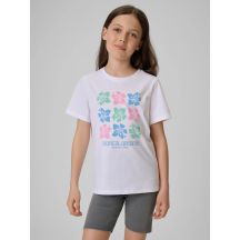 Mädchen-Baumwoll-T-Shirt 4F 4FJRSS26TTSHF3982-11S