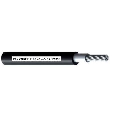 Photovoltaikkabel // MG Wires // 1x6mm², 0,6/1kV schwarz H1Z2Z2-K-6mm2 BK, 500m Spule