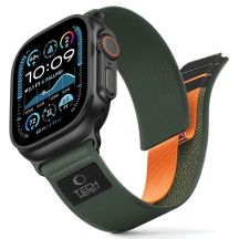 Tech-Protect Nylon Elite Armband für Apple Watch 44/45/46/49 mm - Grün/Orange