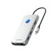 Orico XCR 12-in-1 RGB USB-C Dockingstation mit 3x USB-A 3.1, 1x USB-A 2.0, 1x USB-C PD 100 W, 1x USB-C 3.1, 1x HDMI 1.4 4K 30Hz, 1x VGA 1080p, 1x microSD/SD 3.0, 1x RJ Gigabit Ethernet, 1x Audio CTIA 3,5 mm – Silber