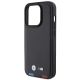 6. BMW BMHCP15L22PTDK iPhone 15 Pro 6,1" schwarz/schwarzer Lederstempel Tricolor