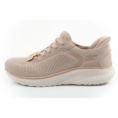 2. Skechers Bobs Squad Chaos Slip-Ins Damen-Sportschuhe Beige
