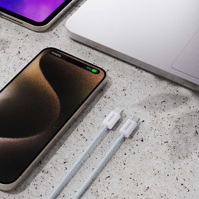 5. Dudao L6C USB-C - USB-C PD 30W Kabel 2m - Hellblau