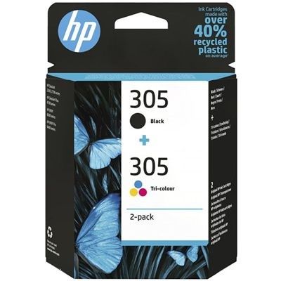 HP Tinte Schwarz + Farbe HP305= 6ZD17AE