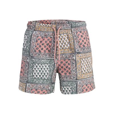 Jack&Jones Herren-Badeshorts JPSTMAUI SHELL AOP SWIM SHORTS REG 12291808 ASH ROSE
