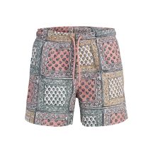 Jack&Jones Herren-Badeshorts JPSTMAUI SHELL AOP SWIM SHORTS REG 12291808 ASH ROSE