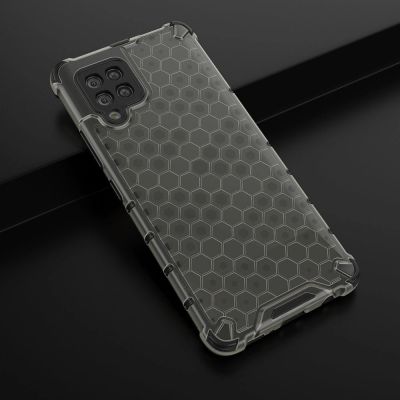 4. Honeycomb Handyhülle Schutzhülle mit TPU Rahmen für Samsung Galaxy A42 5G schwarz