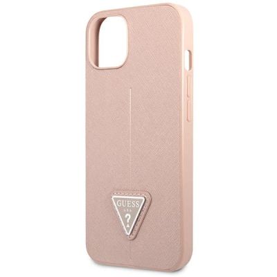 6. Guess GUHCP14MPSATLP iPhone 14 Plus 6,7 "rosa / rosa Hardcase SaffianoTriangle Logo
