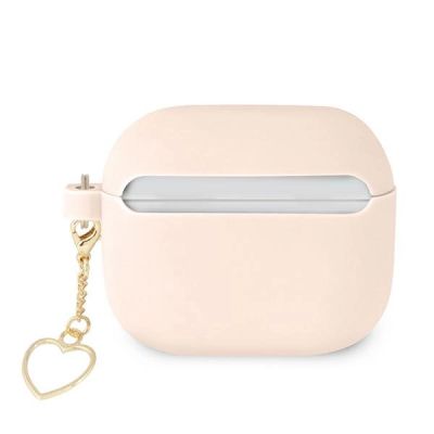 2. Guess GUA3LSCHSP AirPods 3 Hülle rosa/rosa Silikon Charm Heart Collection