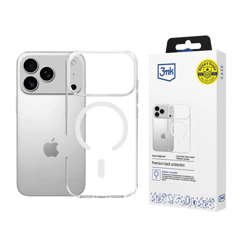 15. 3mk Armor MagCase für iPhone 17 Pro – Transparent