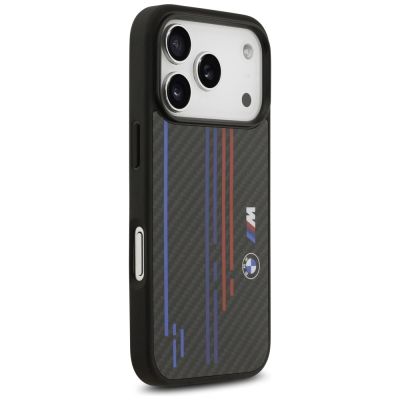 3. BMW M Kevlar Lines & Logo MagSafe Case für iPhone 17 Pro – Schwarz