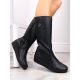 4. Rieker W RKR237B Wasserdichte Lederstiefel mit Lammwolle gefüttert