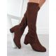 7. Braune Damenstiefel aus Veloursleder Sergio Leone KZ205