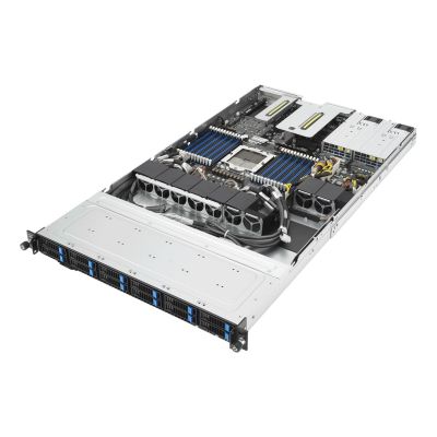 6. Asus Rack-Plattform (1U) RS501A-E12-RS12U AMD Epyc 9005/9004 (12x NVMe/SATA HS, 2x M.2, 2x 1 Gbe, IPMI, 1+1 1600W)