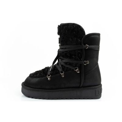 2. D.Franklin Damen Winter Schneestiefel, modisches Fellfutter, schwarz hoch
