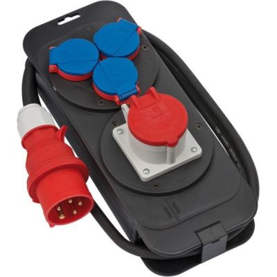 3. Brennenstuhl 1151600010 PDU Stromverteiler 4 x Netzwerkdosen Schwarz, Blau, Rot