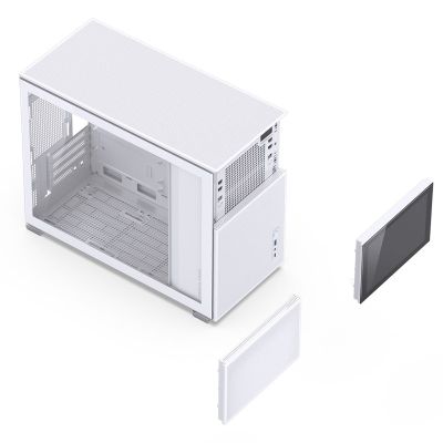 8. Jonsbo D31 Mesh-Schutzhülle für Micro-ATX-Gehäuse, gehärtetes Glas – Weiß