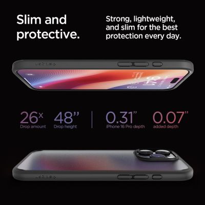 12. Spigen Ultra Hybrid-Hülle für iPhone 16 Pro – Schwarz