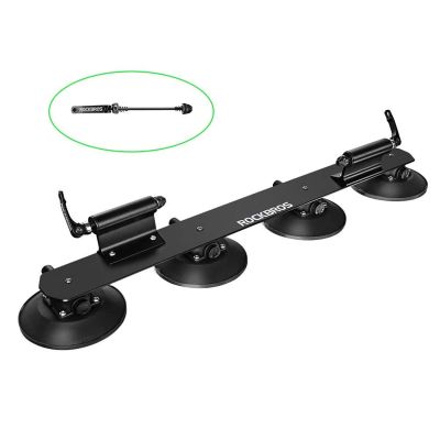 4. Rockbros XP1002 Dachträger mit Saugnapf für 2 Fahrräder – Schwarz