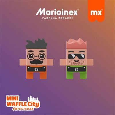 4. Marioinex Mini-Waffel-Bausteine – Stadt: Müllwagen, 148 Teile