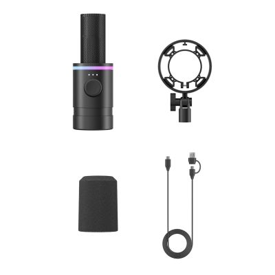 4. BOYA CastMic S60 Kabelgebundenes dynamisches Gaming-Mikrofon USB XLR – Schwarz