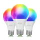 NANOLEAF ESSENTIALS Intelligente Bluetooth-Glühbirnen A60 E27 Matter 9W 806LM Farbe RGBCW 2700-6500K (NF080B02-3A19E) 3 Stück