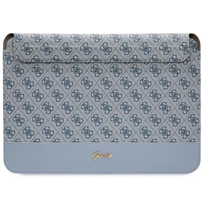 Guess 4G Stripe Metal Logo-Hülle für einen 14-Zoll-Laptop – Blau