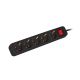 2. LANBERG Steckdosenleiste 1,5 m, 5 x 230 V SCHUKO mit Schalter, Kabel aus reinem Kupfer, schwarz