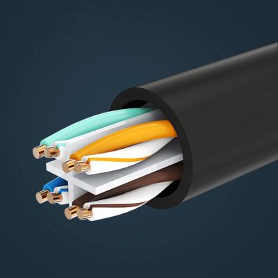 6. Ugreen NW112 11278 Netzwerk-Ethernet-Kabel RJ45 (weiblich) – RJ45 (männlich) F/UTP Cat. 6 1 Gbit/s 0,5 m – schwarz