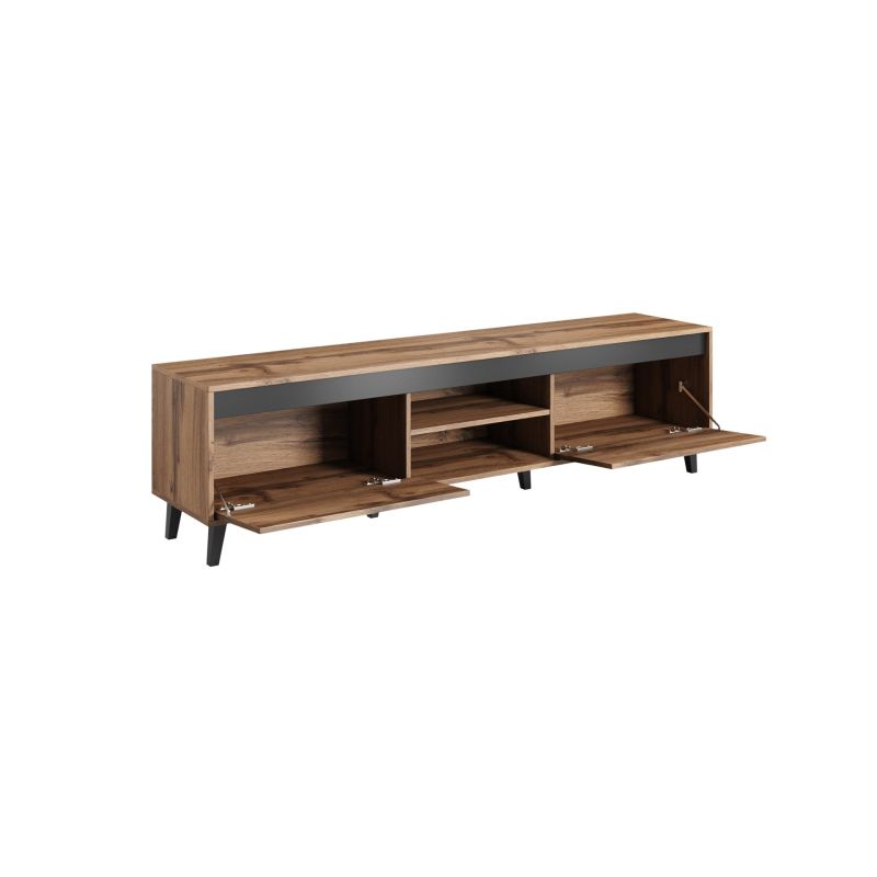2. NORD II TV-Schrank 170 cm Wotan Eiche/Anthrazit