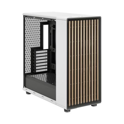 4. Fractal Design North XL RC Chalk TG Transparentes Gehäuse, Midi-Tower, ATX, gehärtetes Glas – Weiß