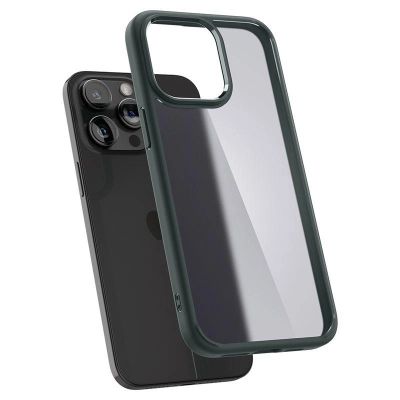 11. Spigen Ultra Hybrid-Hülle für iPhone 15 Pro Max – dunkelgrün