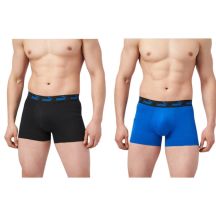Puma Herren-Boxershorts, 2er-Pack, blau-schwarz, bequeme Baumwolle