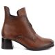 2. Gefütterte Damen-Ankle-Boots mit Blockabsatz, braun, Potocki SZ12868