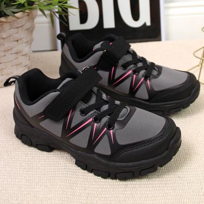 7. American Club Jr AM902A Wanderschuhe mit Klettverschluss, Grau 