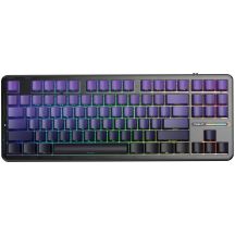 Gasket F87 Pro Purple Black Gradient GrayWoodV4 Switch RGB AULA Tastatur