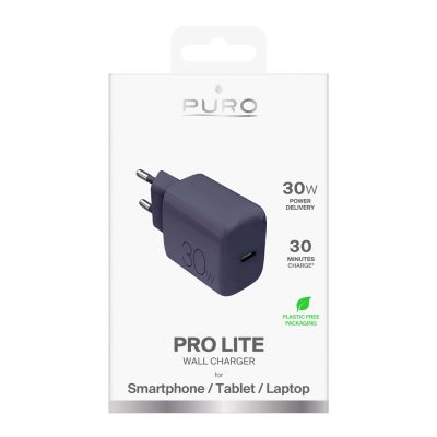 2. Puro Pro Lite 30W USB-C Wandladegerät – Grau