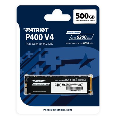 4. Patriot Memory P400 V4 500 GB M.2 PCI Express 4.0 NVMe