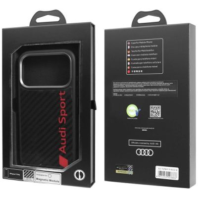 10. Audi R8 Carbon Fiber MagSafe Case für iPhone 17 Pro - Schwarz