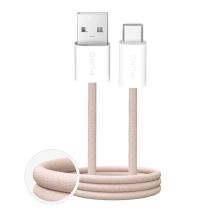 Puro Fabrik 10W Geflochtenes Kabel USB-A - USB-C 1,5m - Beige